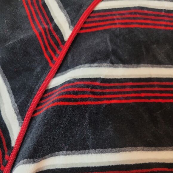 Rare Ecko Unltd Velour Striped Black & Red Long Sleeve Shirt Men's Size XXL - Picture 4 of 11